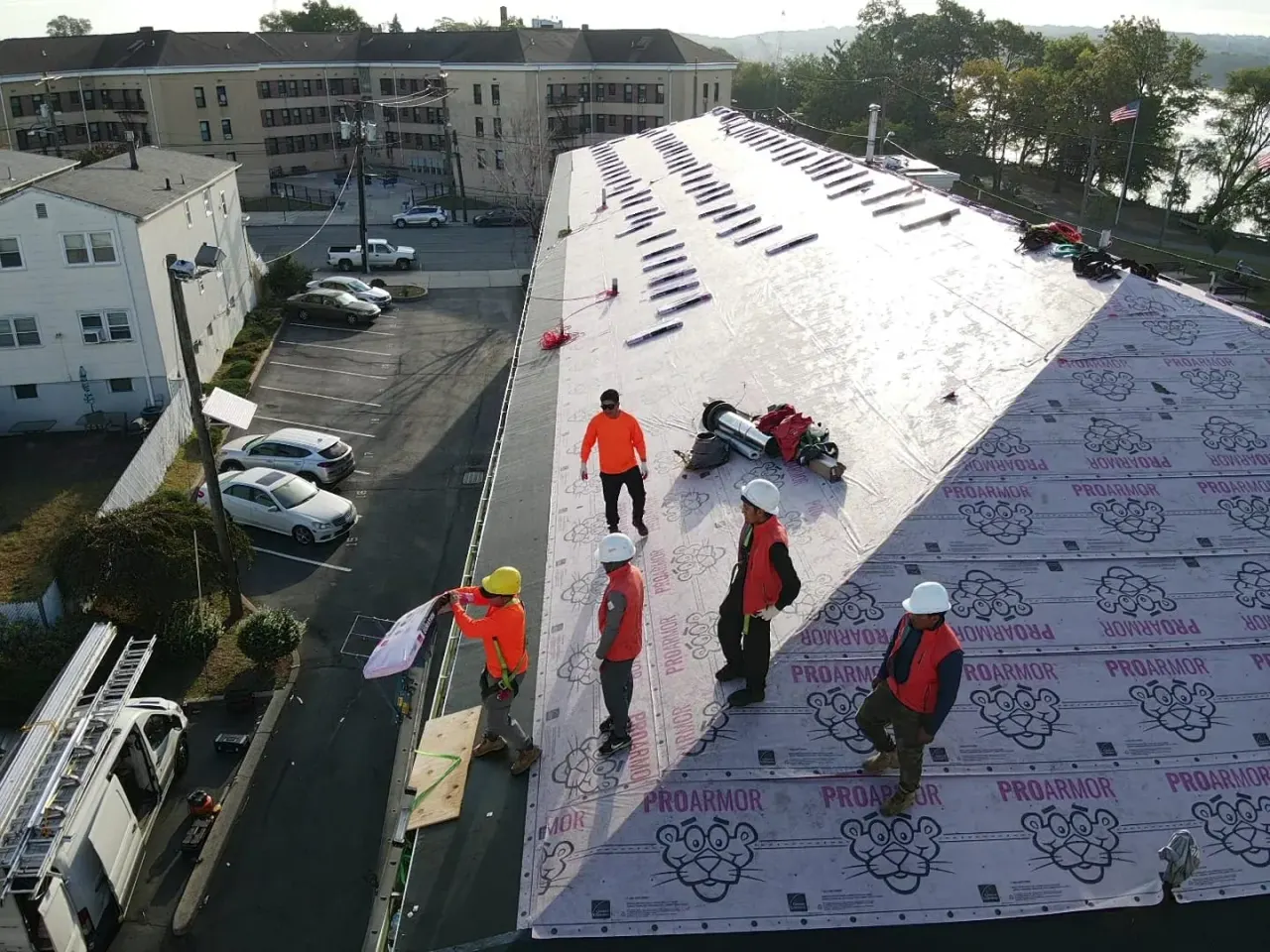 The Englewood Roofing crew on a jobsite